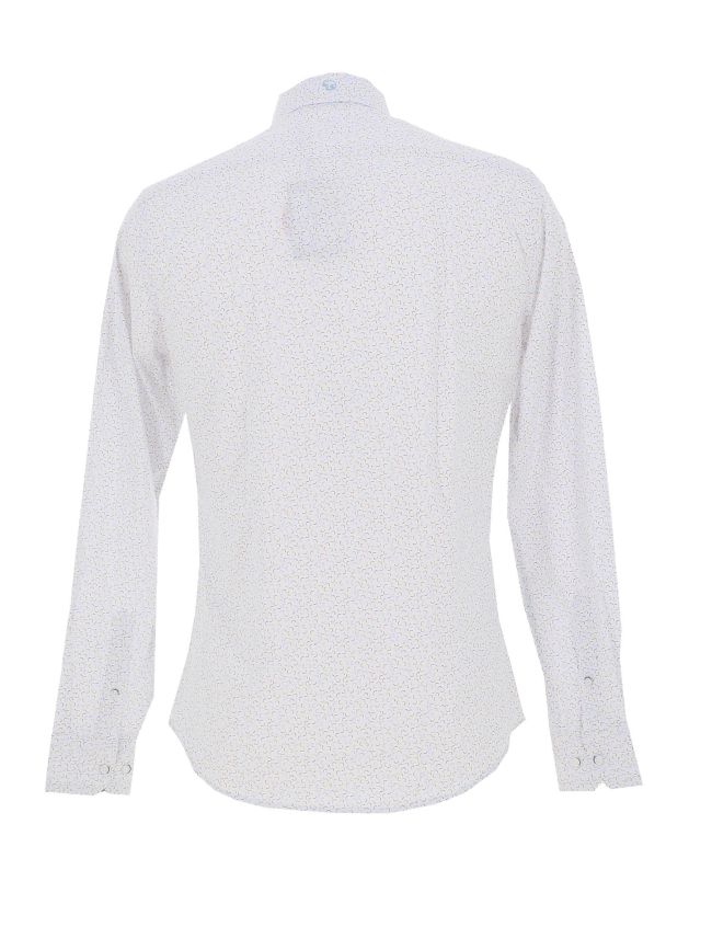 Chemise imprimée lason blanc homme - Benson & Cherry