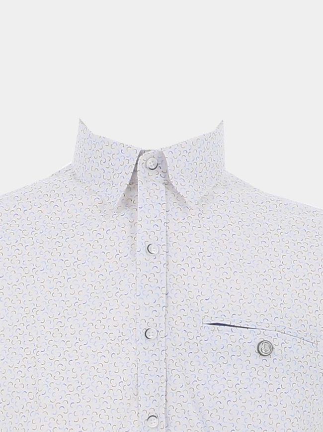 Chemise imprimée lason blanc homme - Benson & Cherry