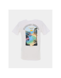 T-shirt azur blanc homme - Teddy Smith