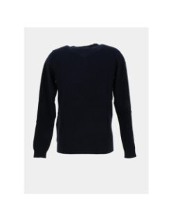 Pull fin col v pulser 3 bleu marine homme - Teddy Smith
