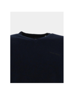 Pull fin col v pulser 3 bleu marine homme - Teddy Smith