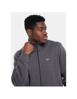Sweat zippé regular fleece gris homme - Tommy Jeans