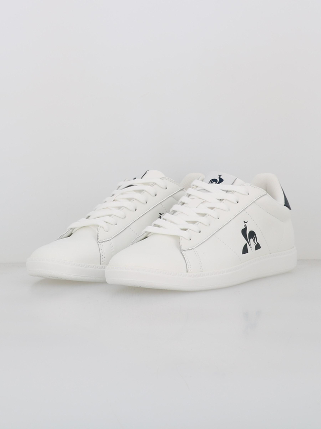 Baskets courtset 2 blanc bleu marine homme - Le Coq Sportif