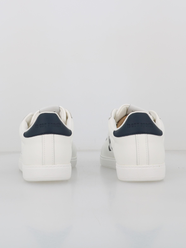 Baskets courtset 2 blanc bleu marine homme - Le Coq Sportif