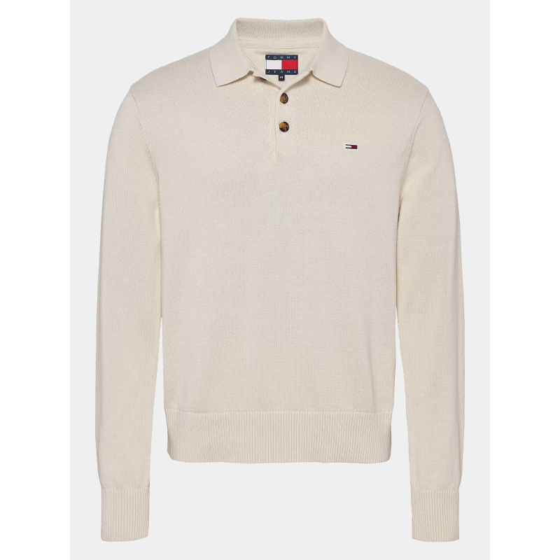 Pull polo slim essential beige homme - Tommy Jeans