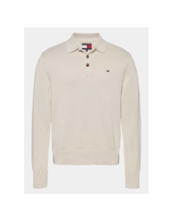 Pull polo slim essential beige homme - Tommy Jeans