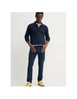 Pull à col polo slim essential bleu marine homme - Tommy Jeans