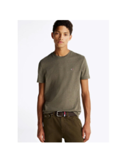 T-shirt slim jaspe kaki homme - Tommy Jeans