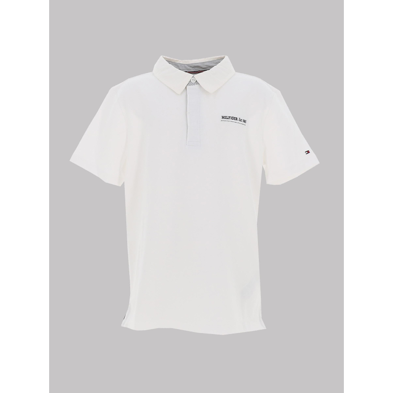Polo uni ithaca blanc garçon - Tommy Hilfiger