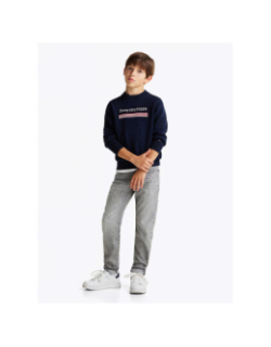 Pull monotype regular bleu marine enfant - Tommy Hilfiger