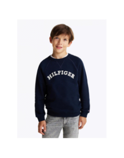 Sweatshirt monotype logo bleu marine enfant - Tommy Hilfiger