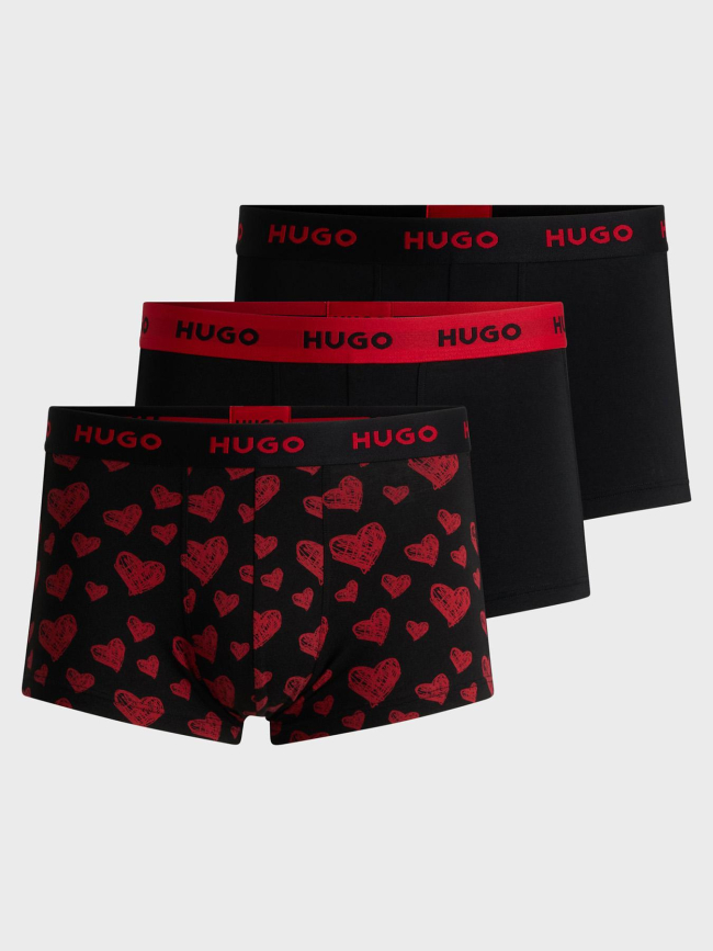 Pack de 3 boxers en coton design noir homme - Hugo