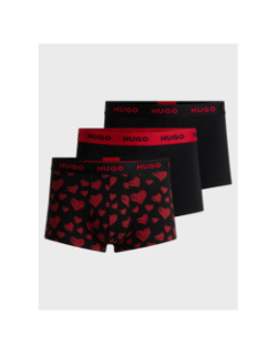 Pack de 3 boxers en coton design noir homme - Hugo