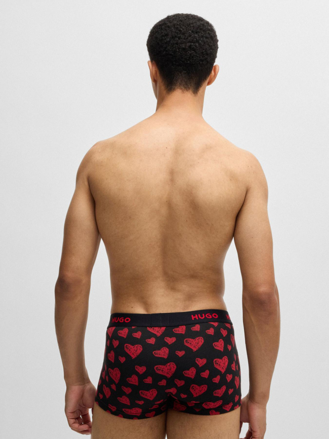 Pack de 3 boxers en coton design noir homme - Hugo