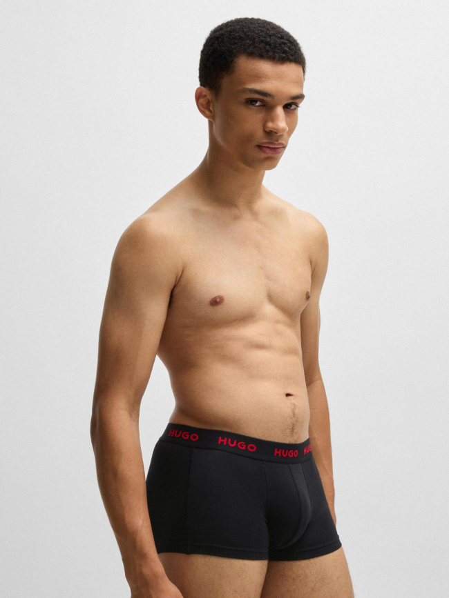 Pack de 3 boxers en coton design noir homme - Hugo