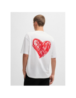 T-shirt dewdan blanc homme - Hugo