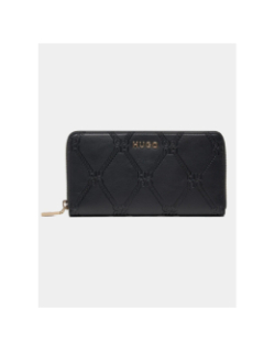 Portefeuille logo relief chris noir femme - Hugo