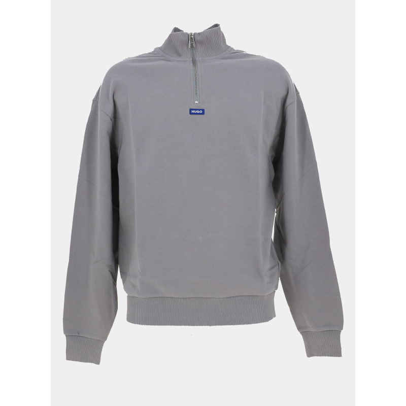 Sweat col zippé neeler gris homme - Hugo