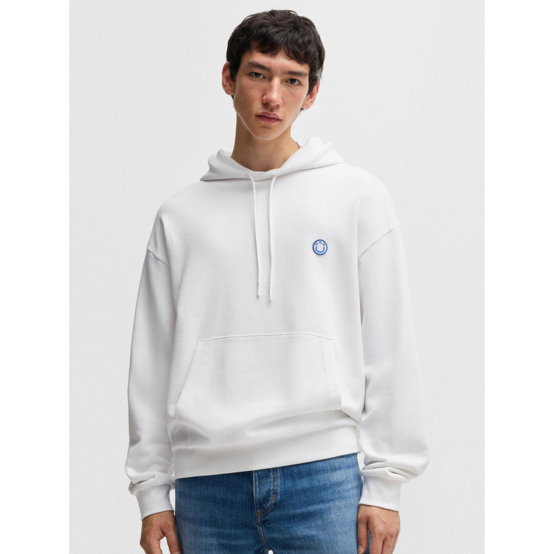 Sweat à capuche nottyo blanc homme - Hugo