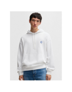 Sweat à capuche nottyo blanc homme - Hugo