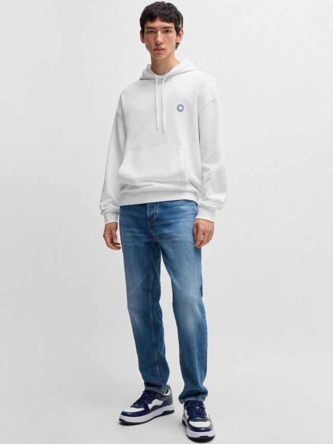 Sweat à capuche nottyo blanc homme - Hugo