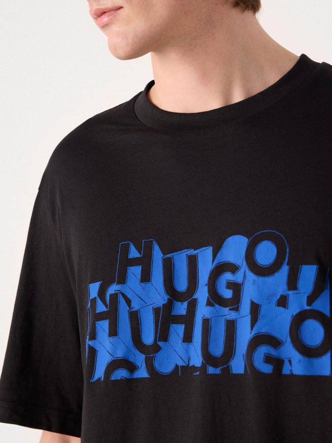 T-shirt nafralo noir bleu homme - Hugo