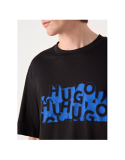 T-shirt nafralo noir bleu homme - Hugo