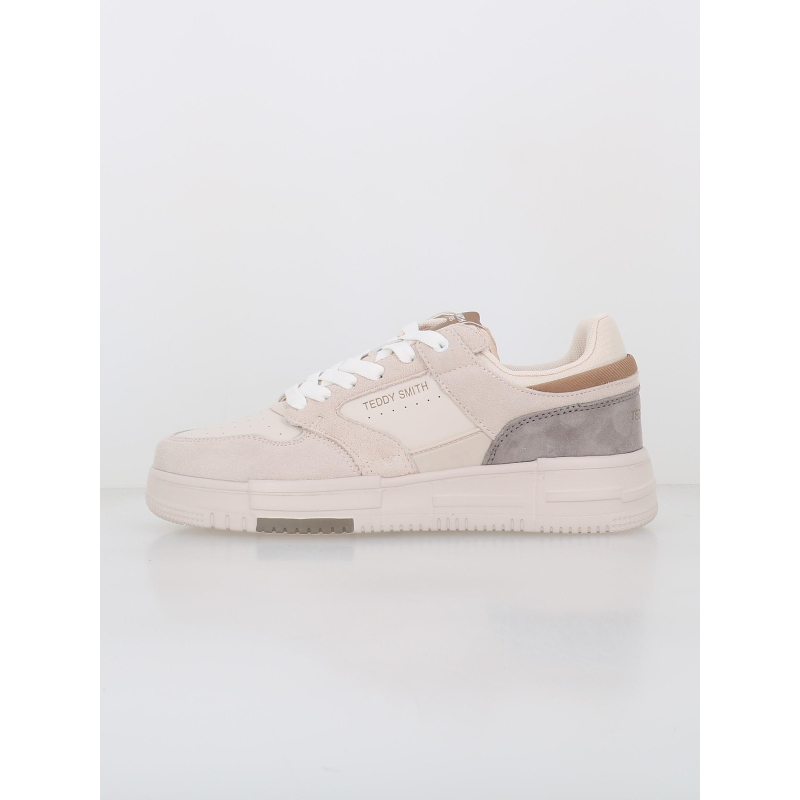 Baskets en cuir cro beige homme - Teddy Smith