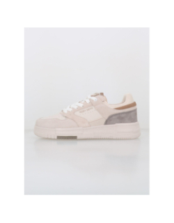 Baskets en cuir cro beige homme - Teddy Smith
