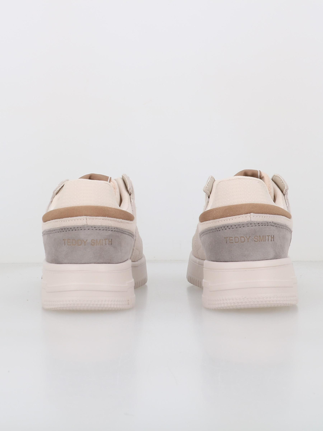 Baskets en cuir cro beige homme - Teddy Smith