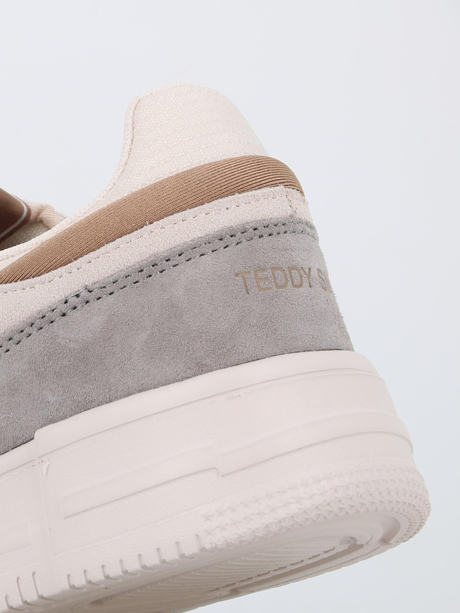 Baskets en cuir cro beige homme - Teddy Smith