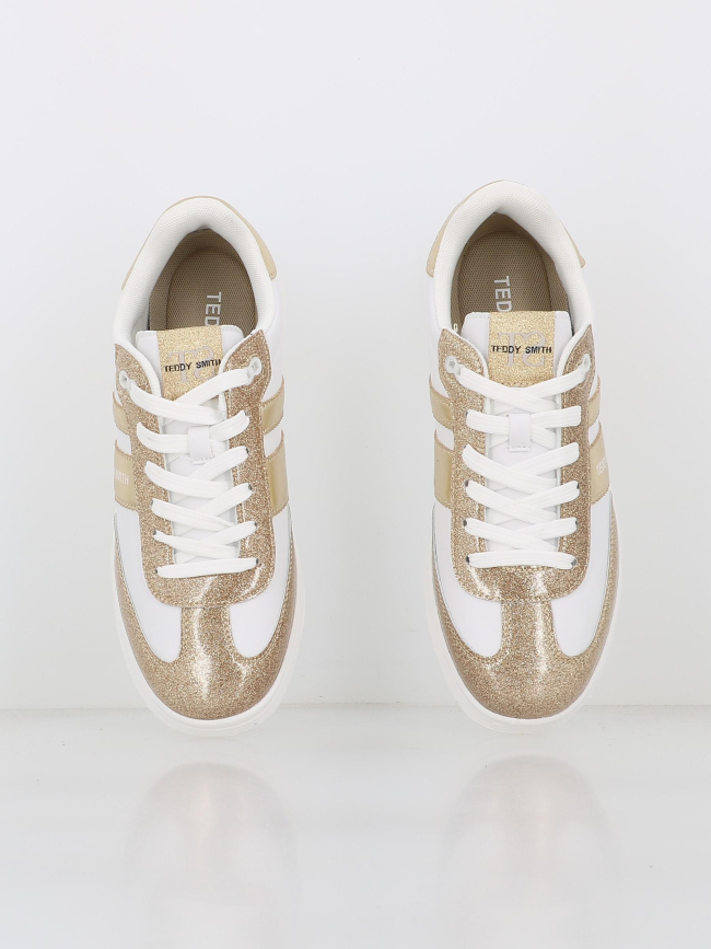 Baskets zapato sra blanc doré pailleté femme - Teddy Smith