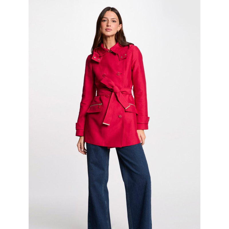 Manteau trench gladia rouge femme Morgan
