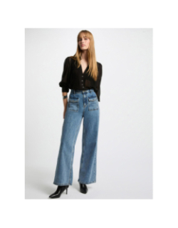 Chemisier plissé plia noir femme - Morgan