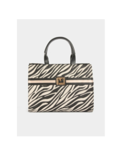 Sac à main zébré tina noir femme - Morgan