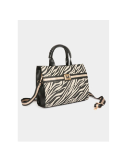 Sac à main zébré tina noir femme - Morgan