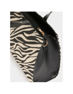 Sac à main zébré tina noir femme - Morgan