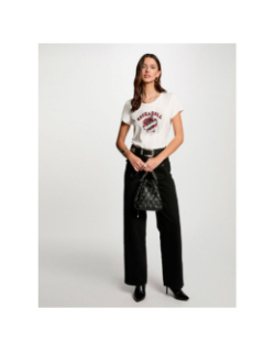 T-shirt rebel blanc femme - Morgan