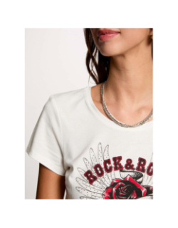 T-shirt rebel blanc femme - Morgan