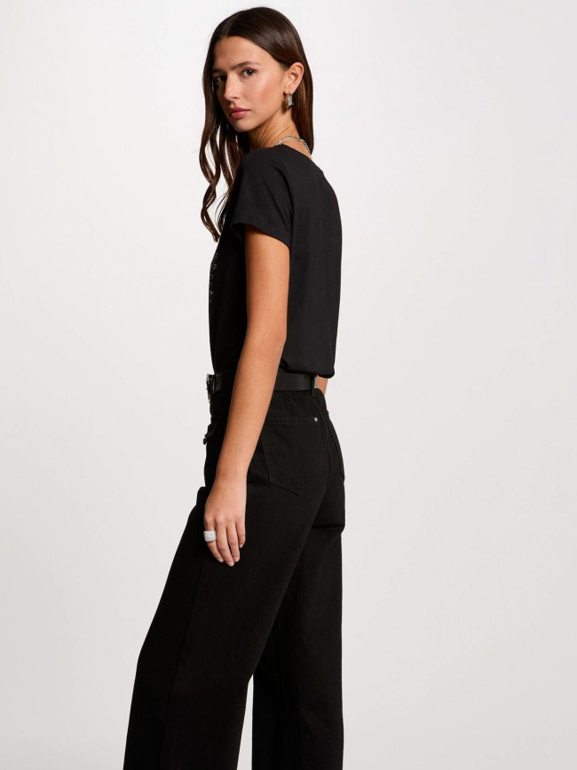 T-shirt rebel noir femme - Morgan