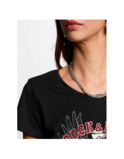 T-shirt rebel noir femme - Morgan