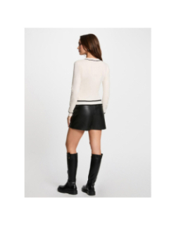 Pull effet gilet juani ivoire femme - Morgan