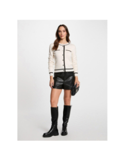 Pull effet gilet juani ivoire femme - Morgan