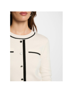 Pull effet gilet juani ivoire femme - Morgan