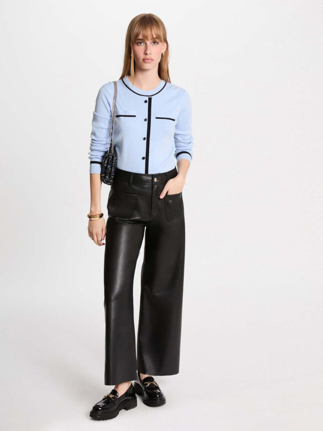 Pull effet gilet juani bleu ciel femme - Morgan