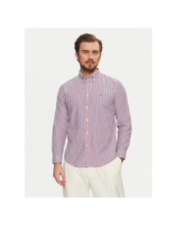 Chemise à rayures flex poplin multicolore homme - Tommy Hilfiger