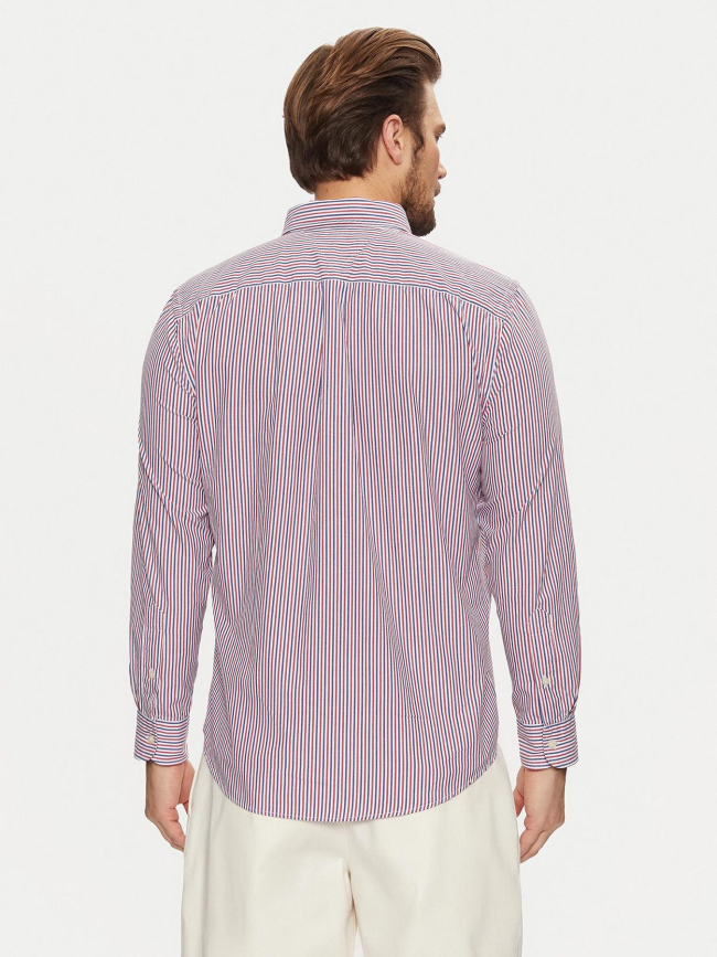 Chemise à rayures flex poplin multicolore homme - Tommy Hilfiger