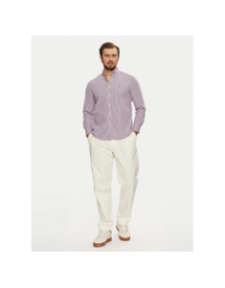 Chemise à rayures flex poplin multicolore homme - Tommy Hilfiger
