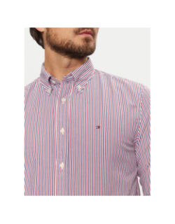 Chemise à rayures flex poplin multicolore homme - Tommy Hilfiger