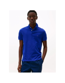 Polo 1985 regular en piqué texturé bleu homme - Tommy Hilfiger